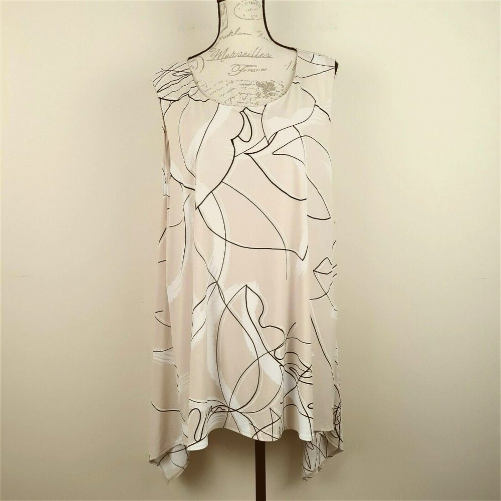 Alfani Women's Size X Tunic Top Sleeveless Asymme